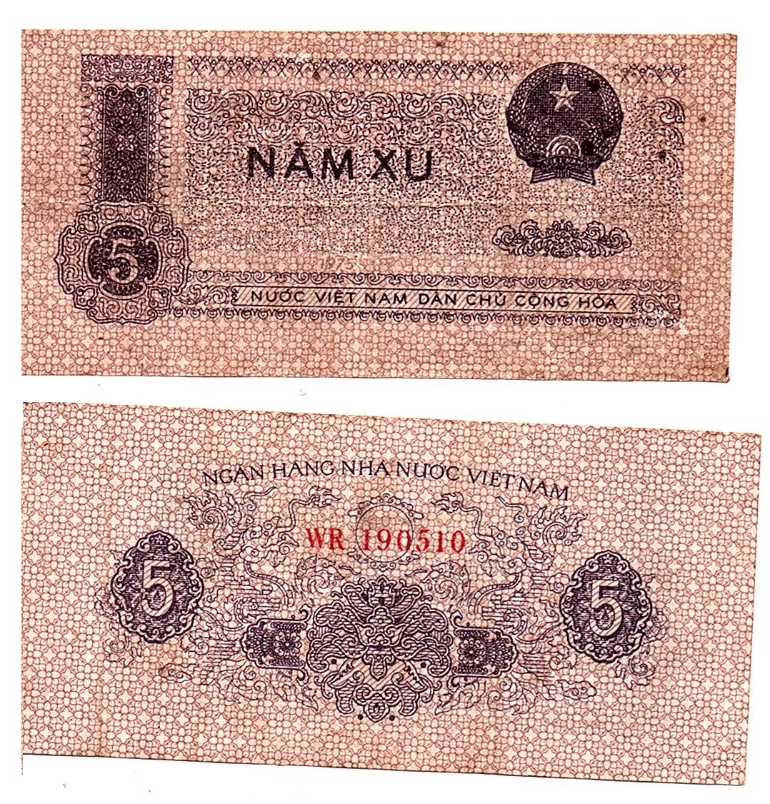 Vietnam-North #76a/VF 5 Xu (=0,05 Ðồng)